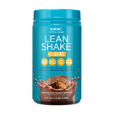 GNC Total Lean Lean Shake bottle in Chocolate Peanut Butter, caffeine-free protein for weight management.