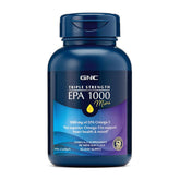 GNC Triple Strength EPA 1000 Mini Fish Oil bottle on white background
