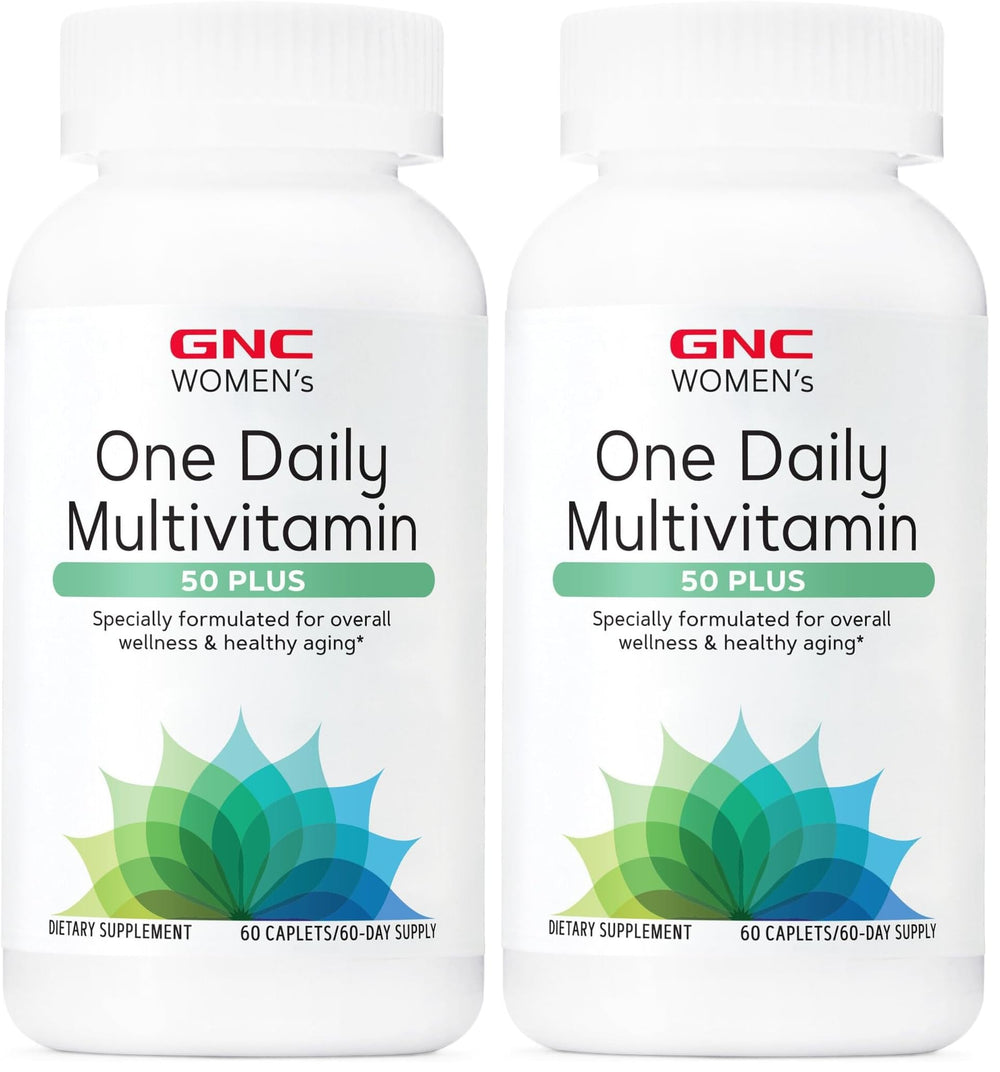 Front view of GNC Women's 50+ One Daily Multivitamin bottle