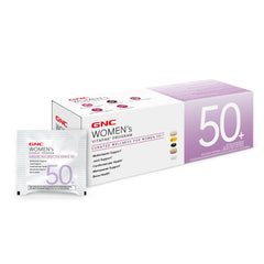 Front view of GNC Women’s 50+ Vitapak packaging