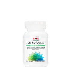 Front view of GNC Women's Multivitamin 50+ bottle with label