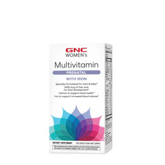 Front view of GNC Women's Prenatal Multivitamin caplets