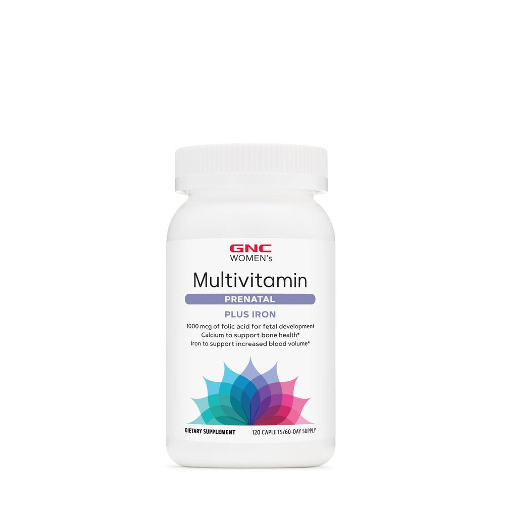 Nutrition facts for GNC Prenatal Multivitamin with Iron