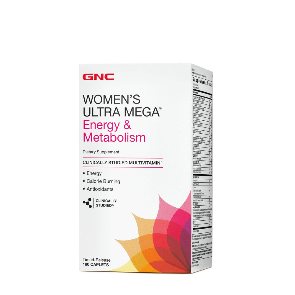 GNC Women's Ultra Mega Energy and Metabolism Multivitamin bottle