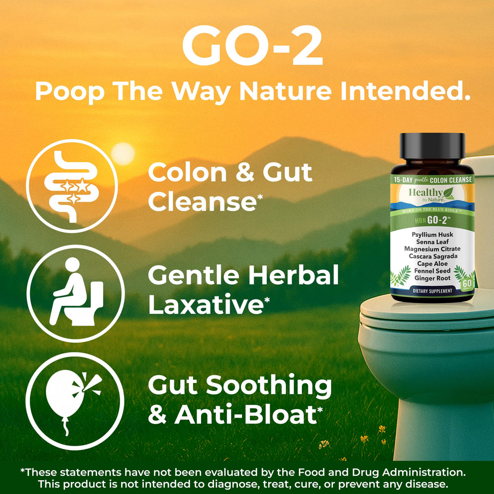 Illustration of GO-2 gut cleanse for men and women