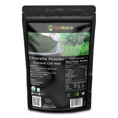Go Nutra Chlorella Powder bottle - front view
