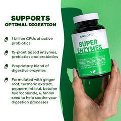 Ingredient list graphic for GoBiotix digestive enzymes