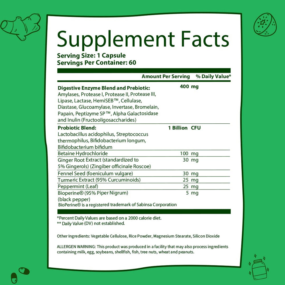 GoBiotix enzymes with prebiotics and probiotics ingredients