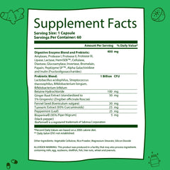 GoBiotix enzymes with prebiotics and probiotics ingredients