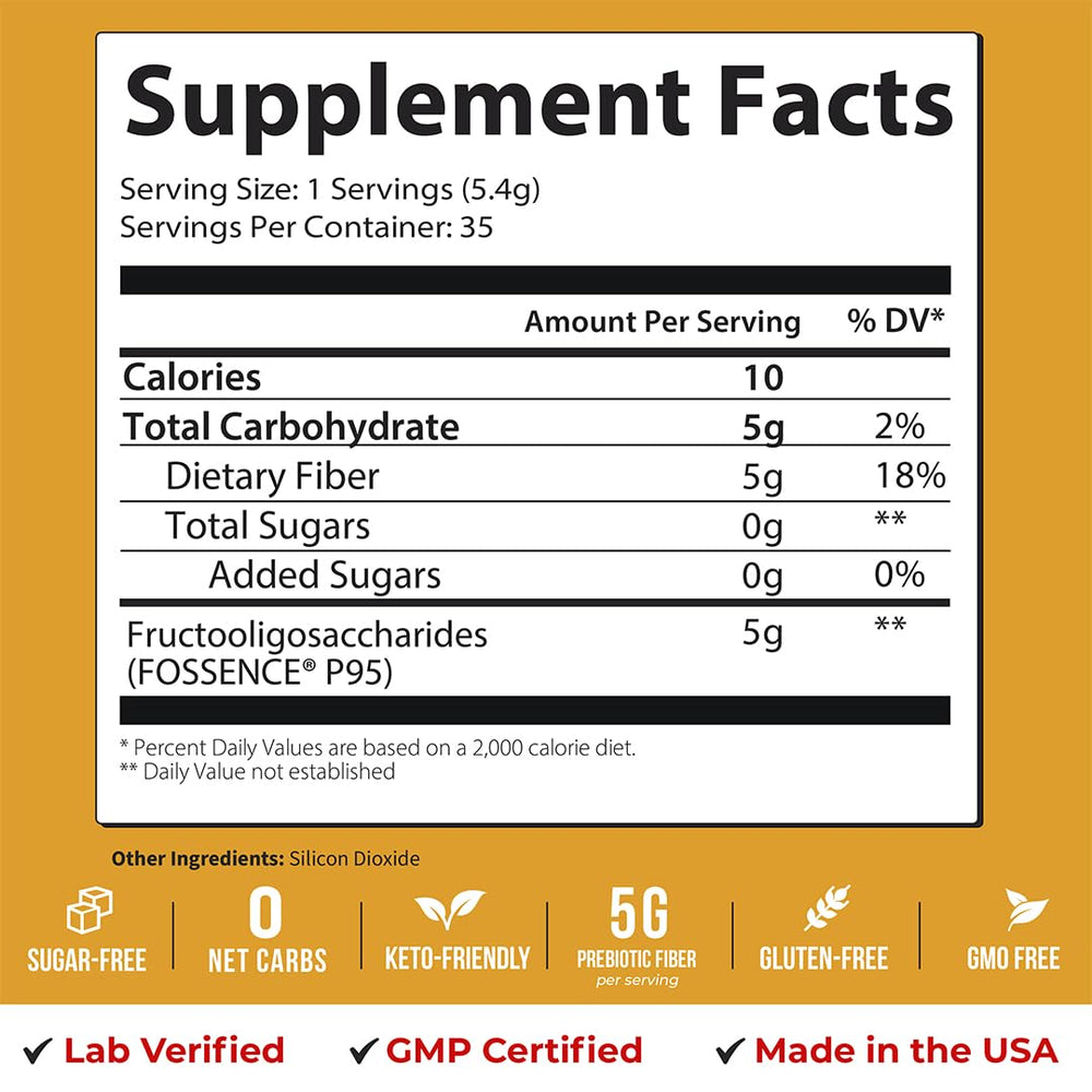 Fiber powder stirred into smoothie