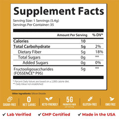 Fiber powder stirred into smoothie