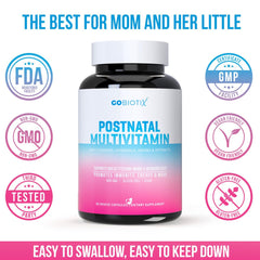 Nutrition facts and ingredients for GOBIOTIX Postpartum Vitamins