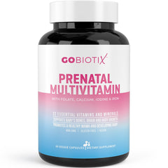 GoBiotix Prenatal Vitamins bottle with 90 capsules