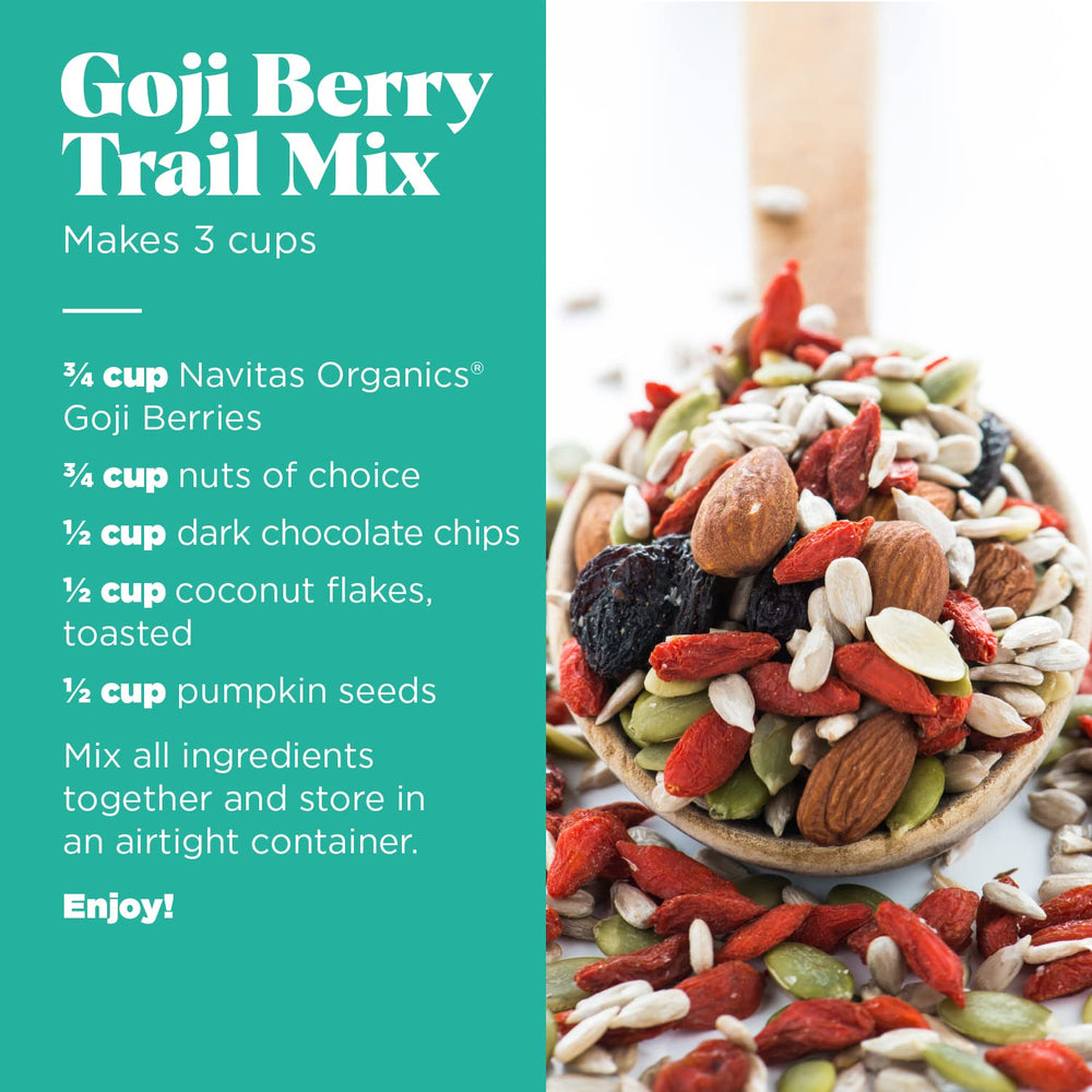 Goji berries in trail mix bowl