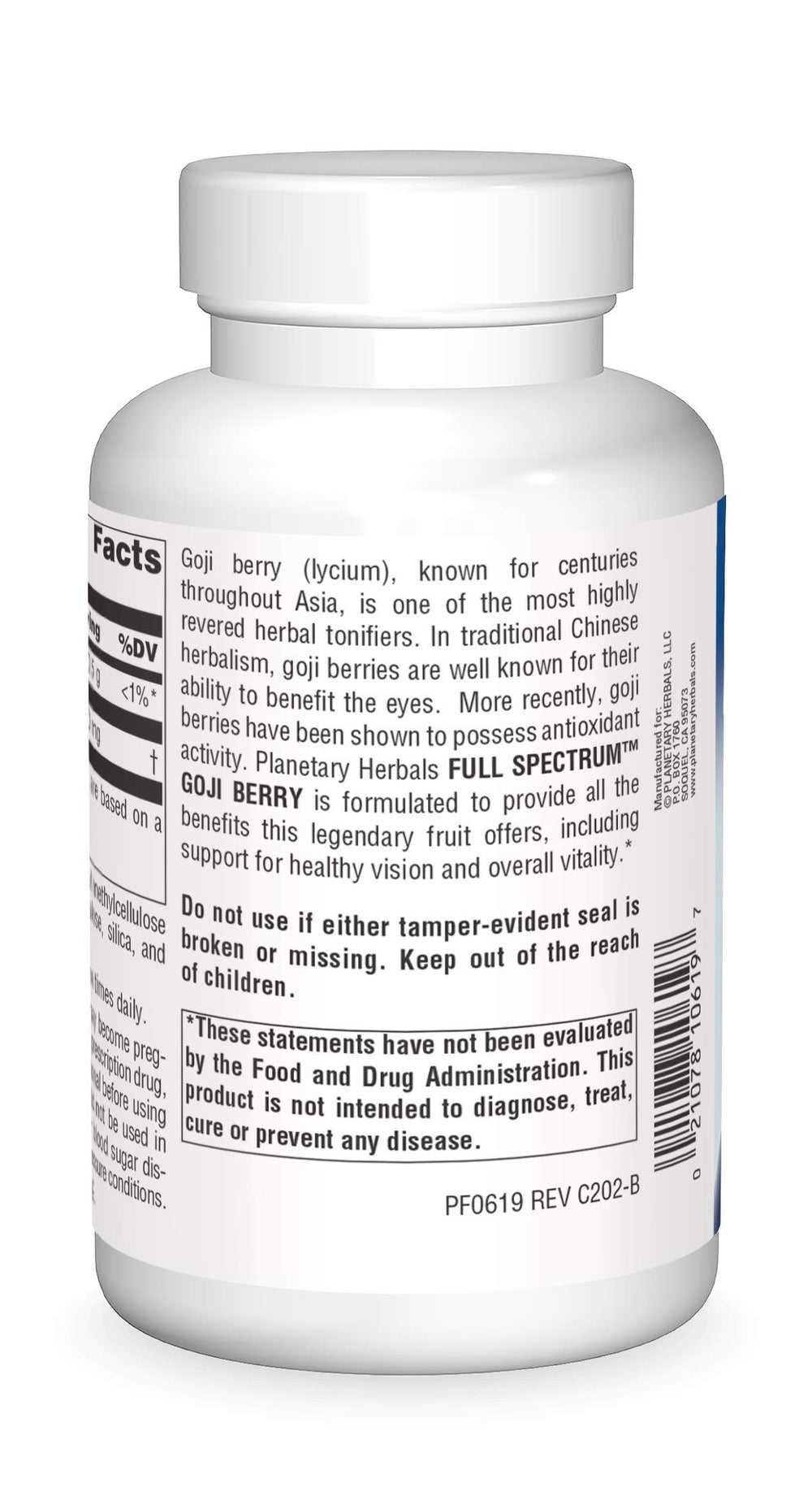 Goji Berry Full Spectrum 700mg capsules close-up