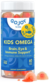 GOJOY Kids Omega-3 DHA Gummies hero image with bottle and gummies