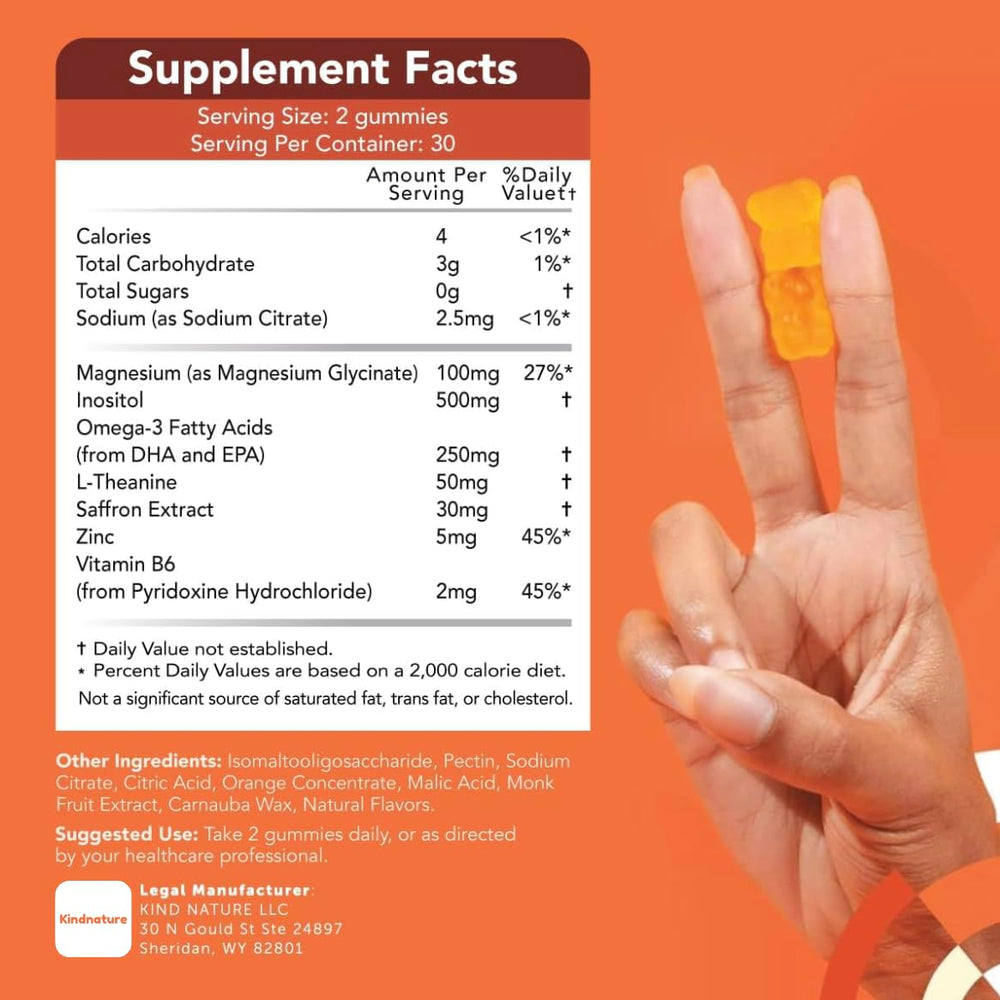 GOJOY NATURALS arranged ingredients display including saffron and magnesium, shows natural blend