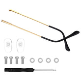 Gold metal eyeglasses arm replacement pair