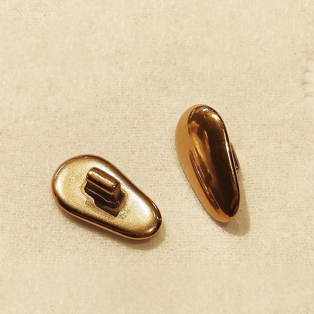 Gold titanium nose pads 12mm for metal frames