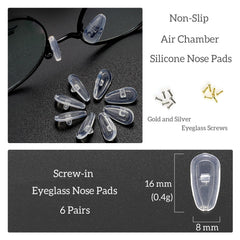Gold and silver screws included in the kit