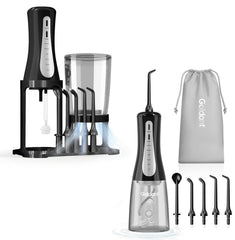 GOLDANT 350ML water flosser in black front view