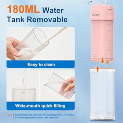 IPX7 waterproof pink water flosser