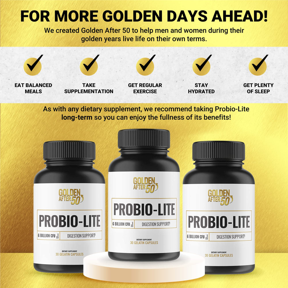 Golden After 50 Probio-Lite bottle with product label
