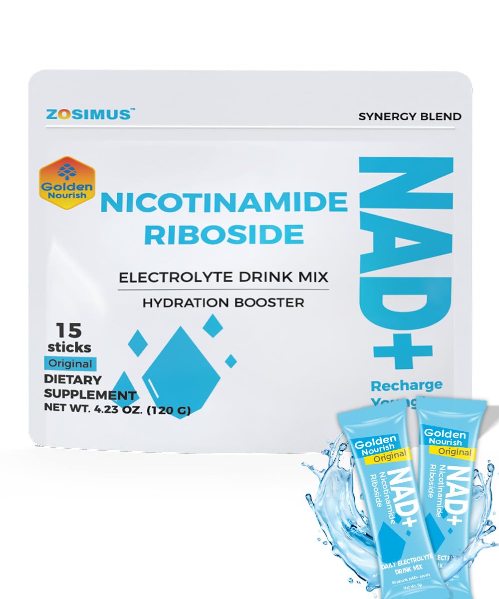 Golden Nourish Electrolytes packets closeup for fast, sugar-free hydration.