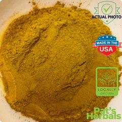 Bright yellow Goldenseal root powder hero image