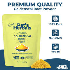 Goldenseal powder being poured into glass