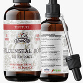 Goldenseal tincture 4 oz amber glass bottle with dropper