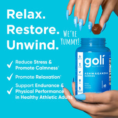 Goli Ashwagandha Gummies mixed berry close-up for flavor and daily use.