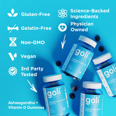 Goli Ashwagandha Gummies foil seal on bottle guarding freshness