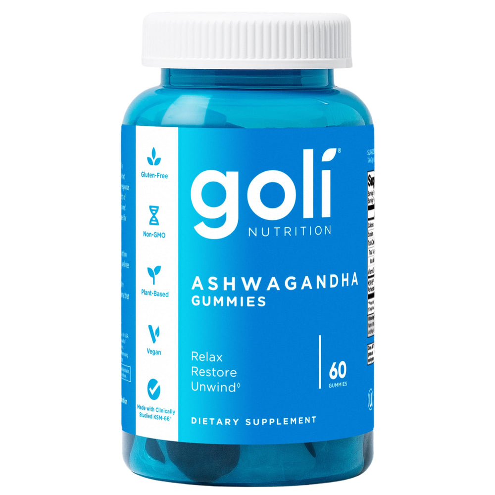 Goli Ashwagandha & Vitamin D gummy in mixed berry flavor; 60 count, vegan and gelatin-free