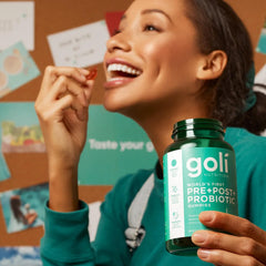 Goli back panel with supplement facts informs daily use.