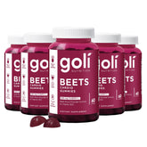 Front view of Goli Beets Cardio Gummy bottle