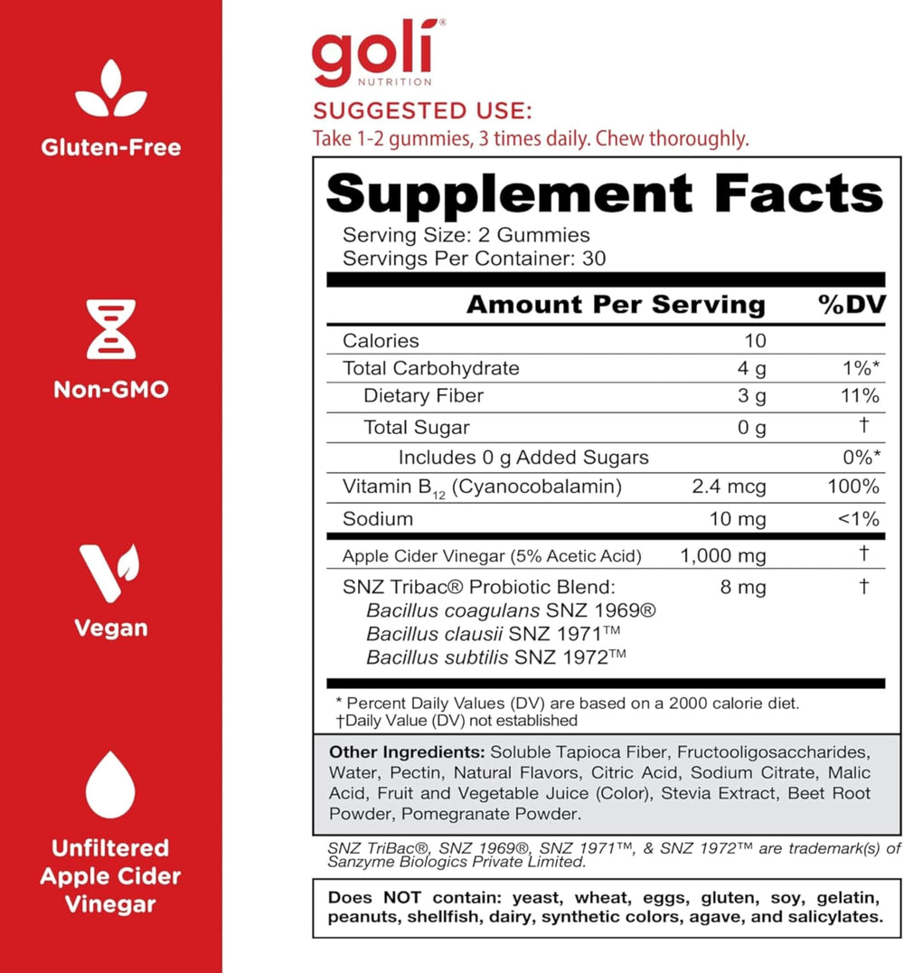 Goli gummies on a spoon ready to take for on-the-go convenience