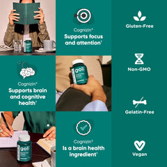 Goli Matcha Mind Gummies bottle with label close-up