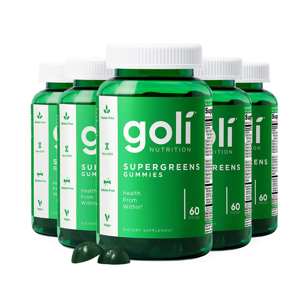 Goli SuperGreen Vitamin Gummy bottle front view