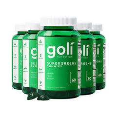 Goli SuperGreen Vitamin Gummy bottle front view
