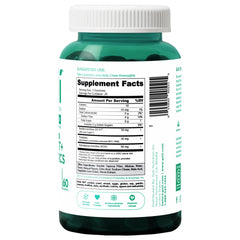 Close-up of Goli Zero Sugar Gummies bottle highlighting pre, post and probiotic formula