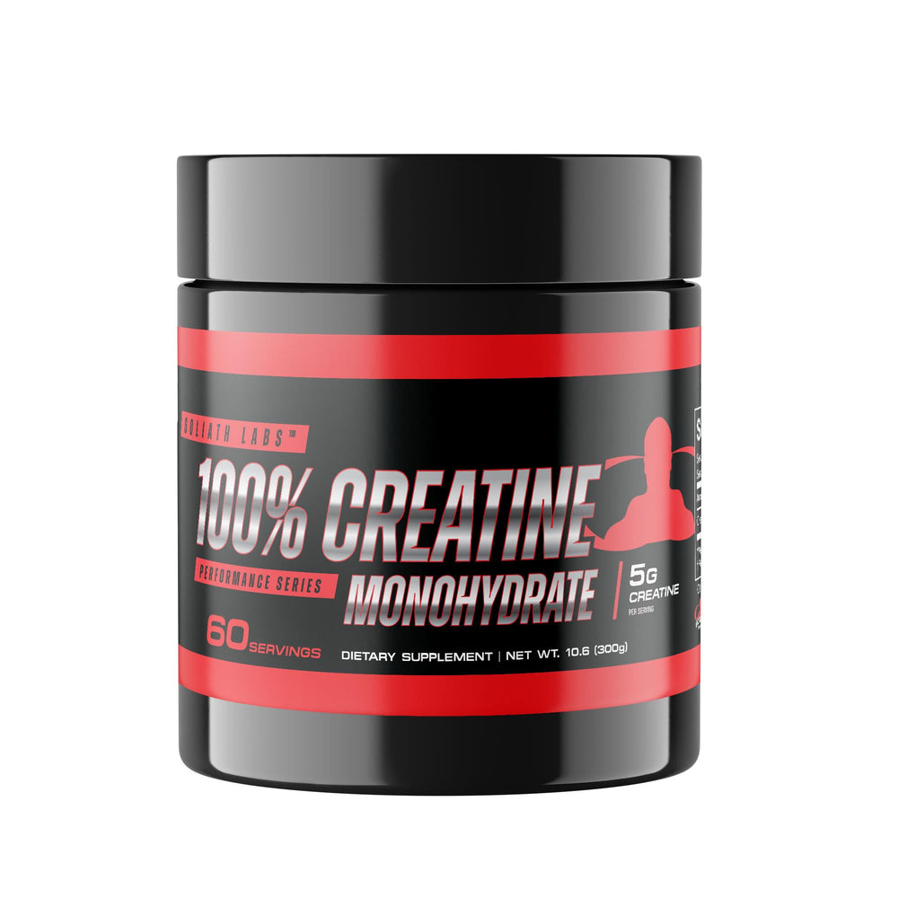 Front view of Goliath Labs Pure Creatine Monohydrate Powder 300g