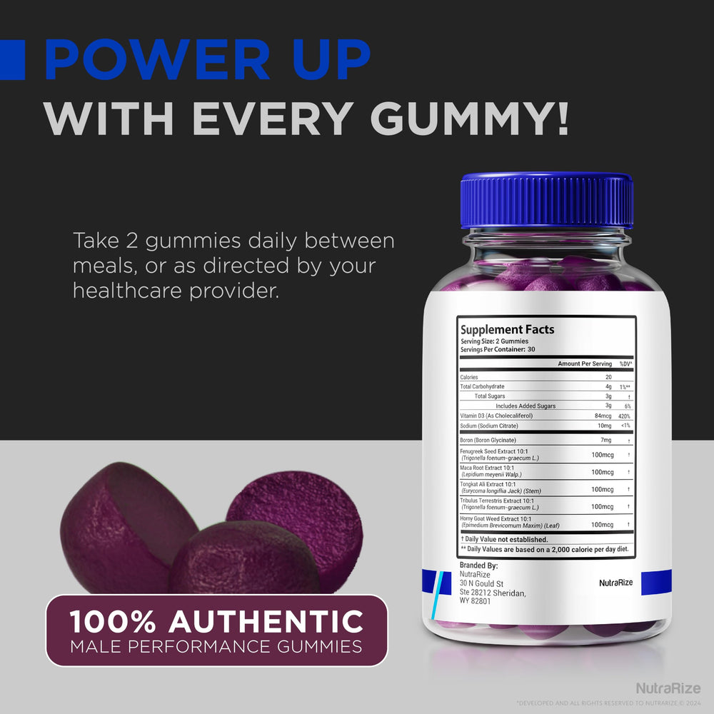 Gomitas Elite Grow XL 60 Gummies in packaging