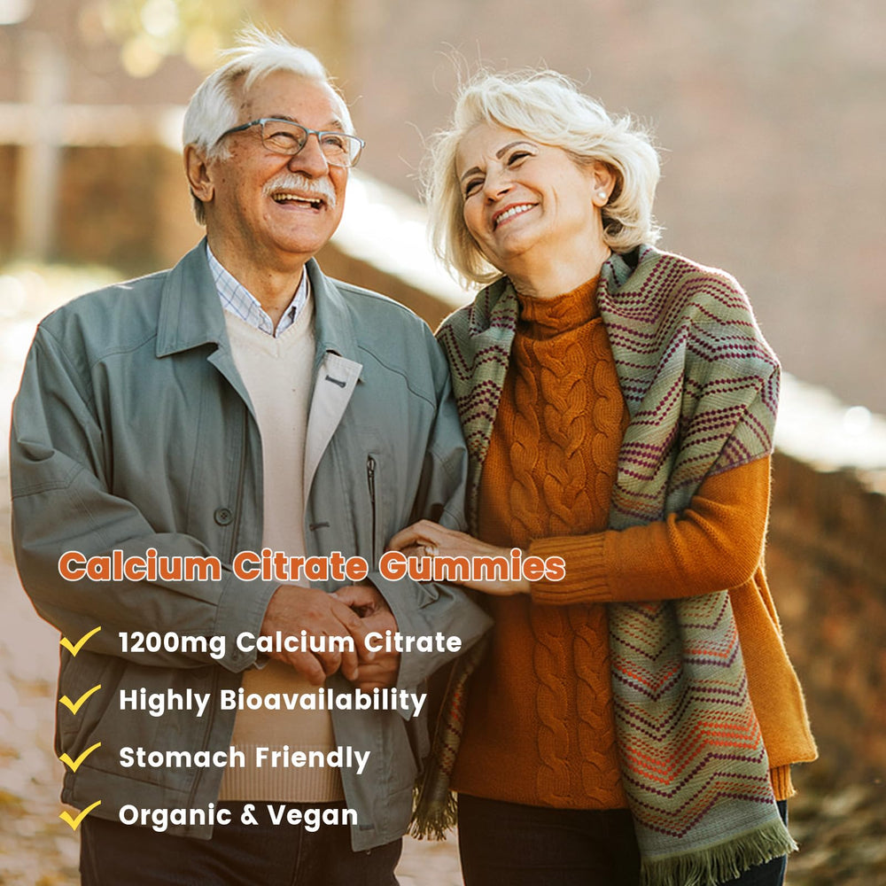 Packaging highlighting vitamin D3 and vitamin K2 in gummies