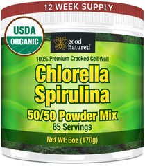 Good Natured Premium Chlorella Spirulina Powder – 85 Servings