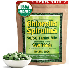 Good Natured spirulina and chlorella capsules bottle with 1250 tablets