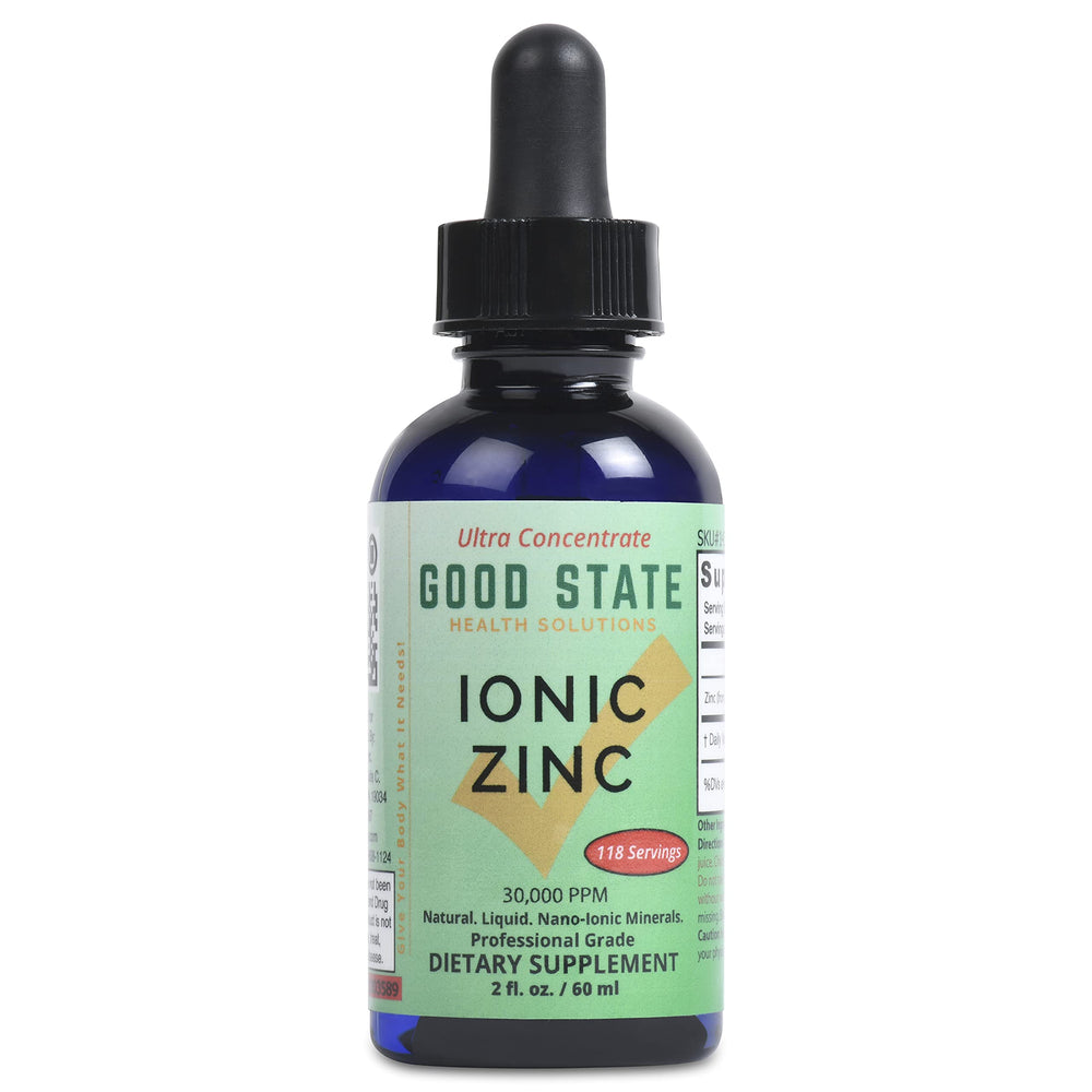 Bottle label for Good State Ionic Liquid Zinc Ultra Concentrate