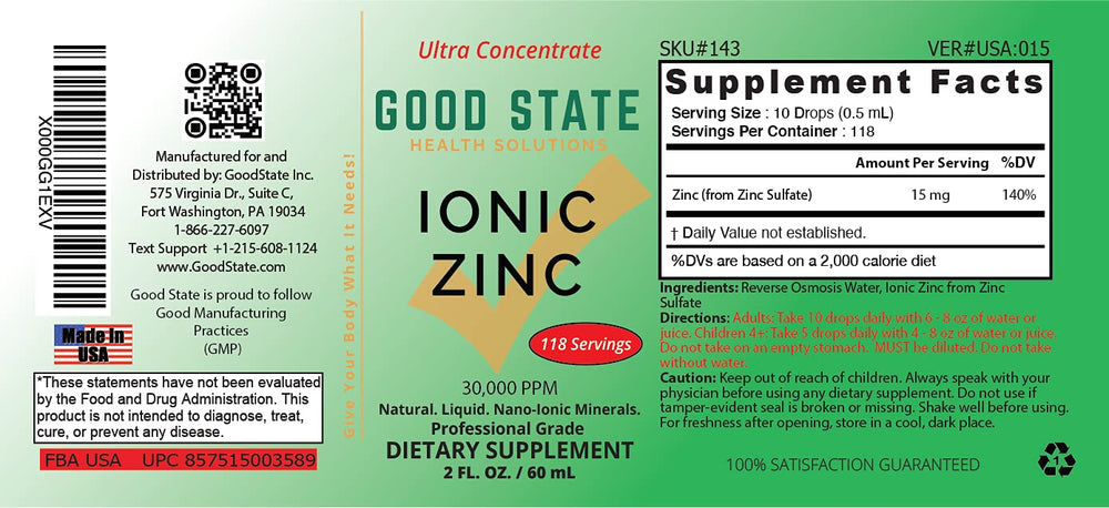 Dropper releasing zinc liquid into a glass