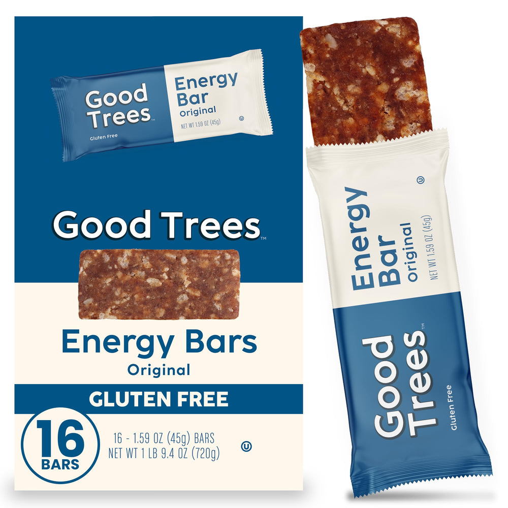 Good Trees Original Flavor energy bars packaging—gluten-free snack for busy days