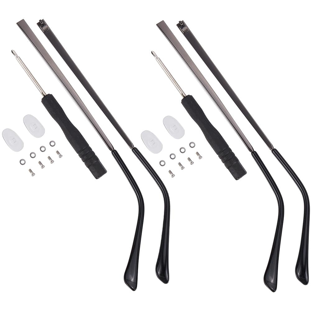 Gorgecraft 2 set gunmetal temple arms for eyeglasses side view